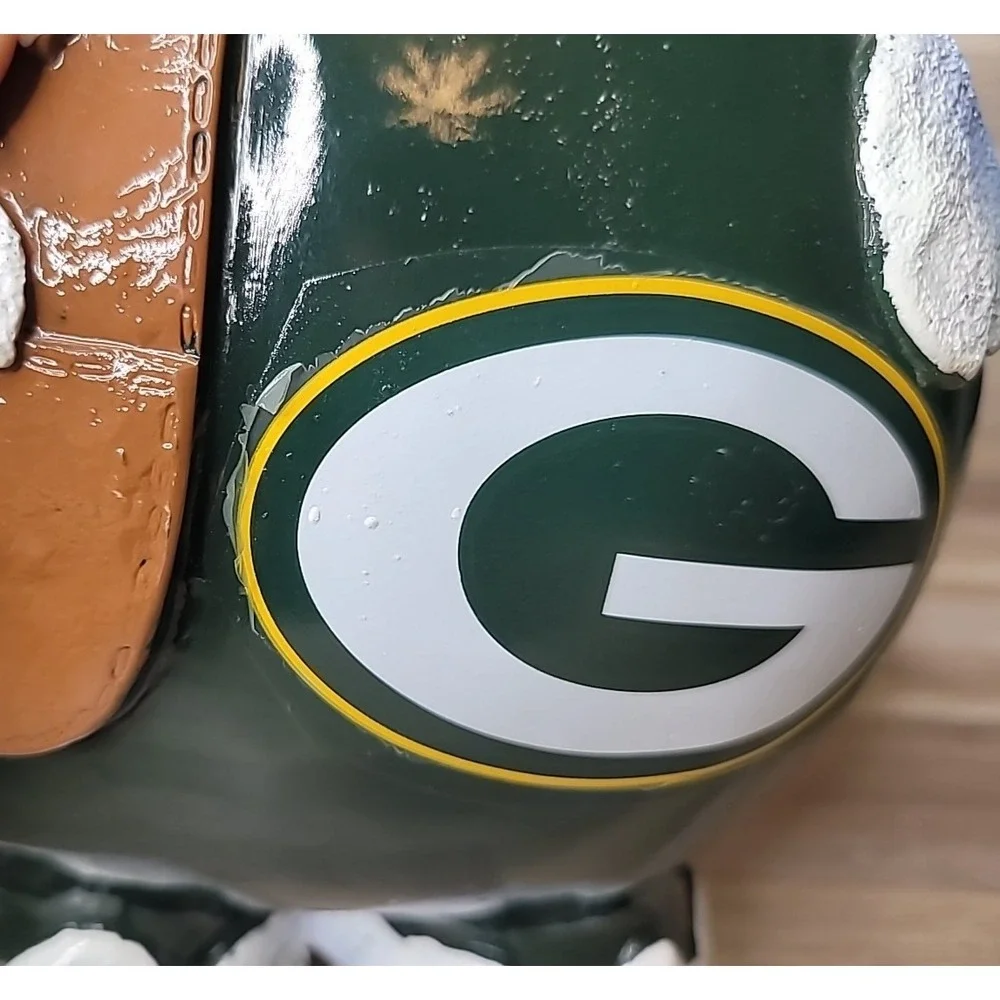 Green Bay Packers NFL Coin Piggy Bank‎ Snowy Cute Football Piggy Bank